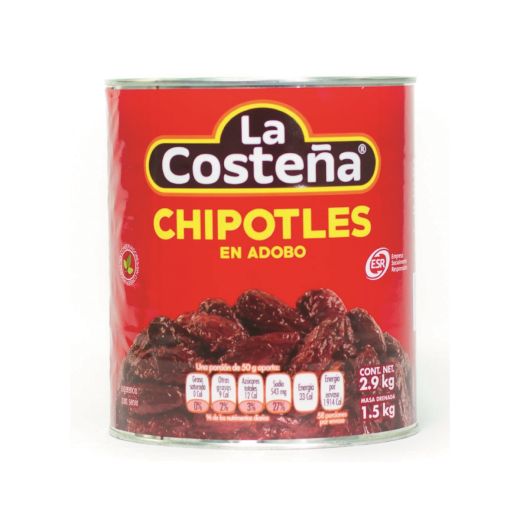 La Costena Chipotle Peppers in Adobo Sauce 2.8kg