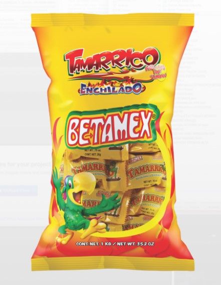 Betamex Tamarrico Pulpa de Tamarindo Enchilado 20g (Bag of 50) - Val24